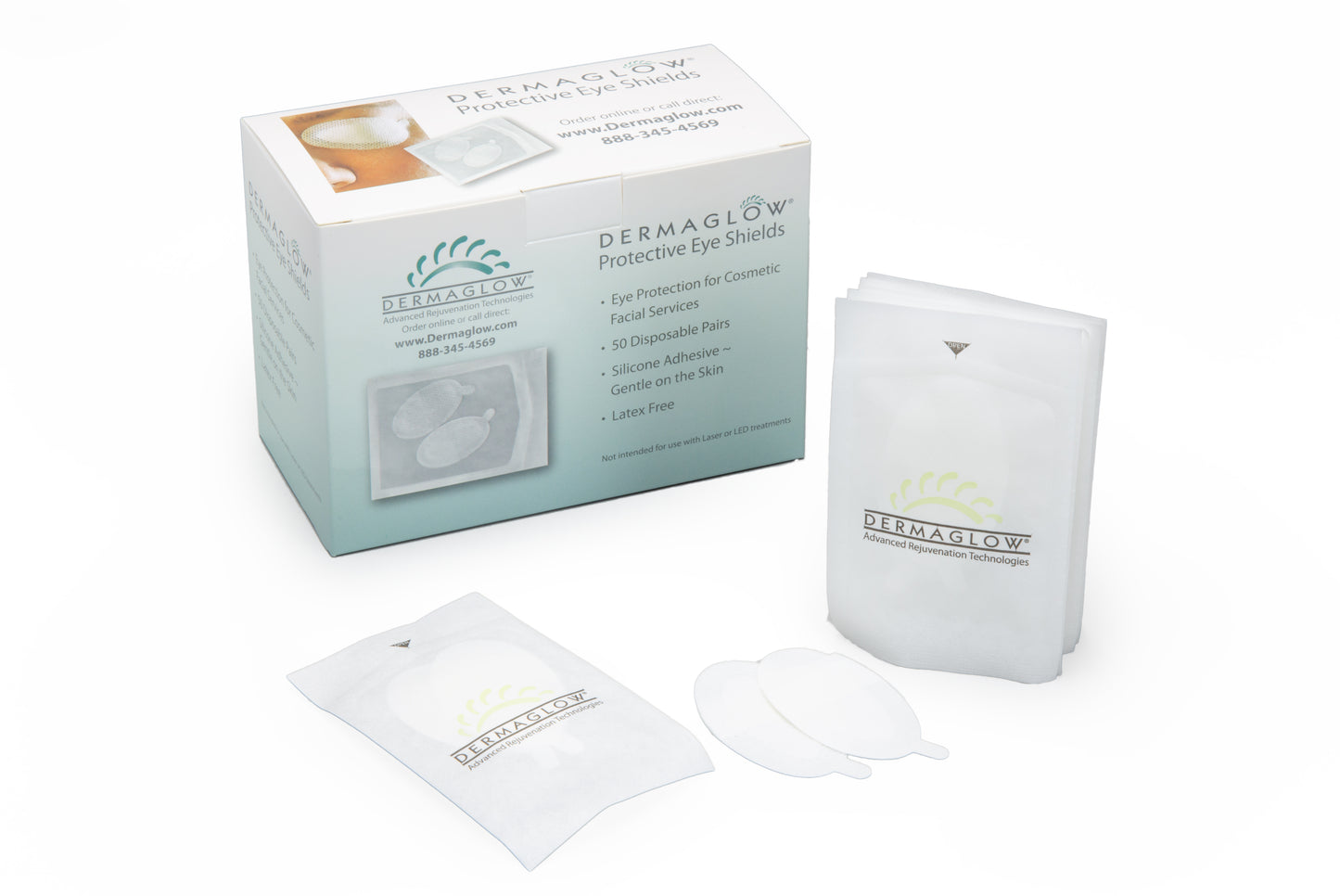 Dermaglow Protective Eye Shield For Facial Procedures (SAMPLE PACK -4 Pair) Free Shipping